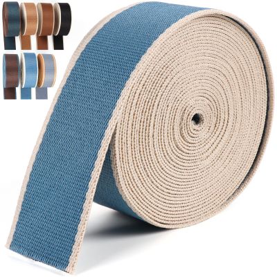 PECMER Blue Striped Polyester Webbing - 1.5 inch Heavy Duty Nylon Webbing for Crafts, Belts, Backpack Straps & More - 38mm