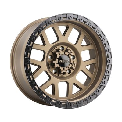 WELD RACING Cinch W115 17" Off-Road Wheel Compatible with F150, Silverado, 6x135 6x139.7 ET00 BS5.00 Satin Bronze/Satin Black - W11579098500
