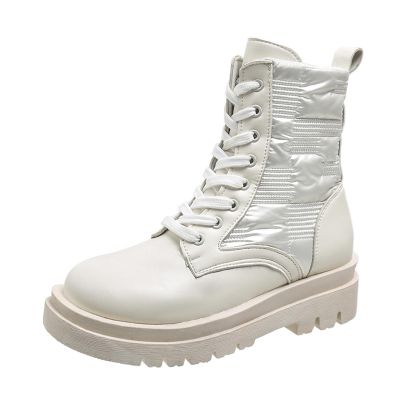 ZKXYFFS Womens Lace Up Ankle Boots Motorcycle Platform Booties Combat Boots Punk Mid Calf Military Winter Boots for Women