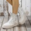 ZKXYFFS Womens Lace Up Ankle Boots Motorcycle Platform Booties Combat Boots Punk Mid Calf Military Winter Boots for Women view 2