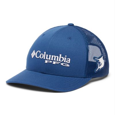 Columbia Unisex PFG Logo Mesh Snap Back, Carbon, One Size