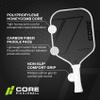 CORE Carbon Fiber Pickleball Paddle MX-1000 with Cover 16mm - USAPA Approved - Cushioned Comfort Grip with Honeycomb Polymer - Superior Spin Control - Beginners & Intermediate Players view 3