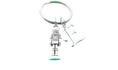 Nutcracker Keychain - Holiday Stocking Stuffer - Simple Charm Handmade Jewelry - Gift for Her (D)