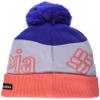 Columbia Youth Unisex Polar Powder Beanie, Clematis Blue/Snowdrift/Hot Coral, One Size view 2