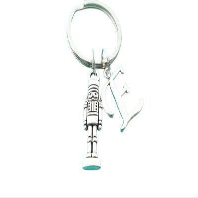 Nutcracker Keychain - Holiday Stocking Stuffer - Simple Charm Handmade Jewelry - Gift for Her (H)