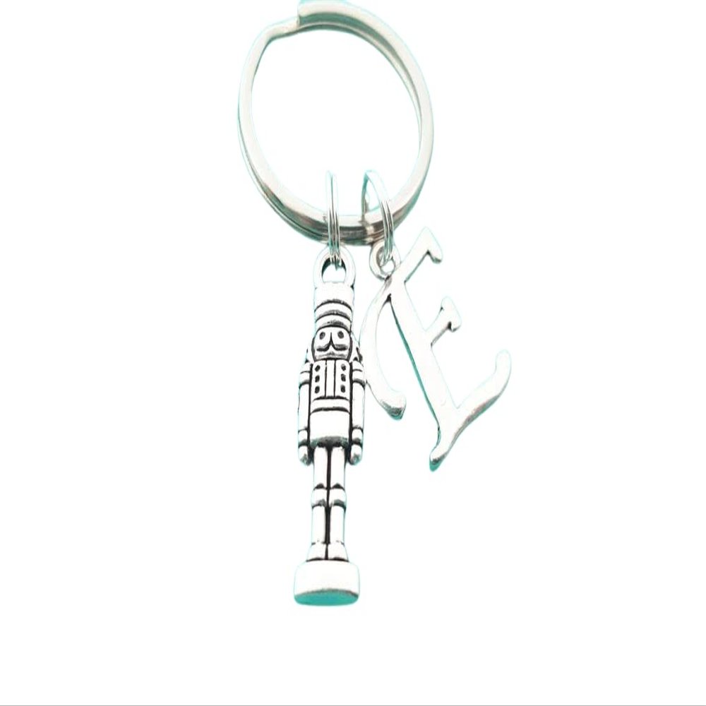 Nutcracker Keychain - Holiday Stocking Stuffer - Simple Charm Handmade Jewelry - Gift for Her (H)