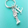 Nutcracker Keychain - Holiday Stocking Stuffer - Simple Charm Handmade Jewelry - Gift for Her (H) view 3