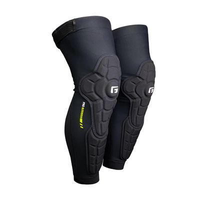 G-Form Pro-Rugged 2 Knee-Shin Guard - Comfortable - Protective Knee-Shin Guards with Pads for Biking & Cycling - Durable Compression - Black, Adult XXL