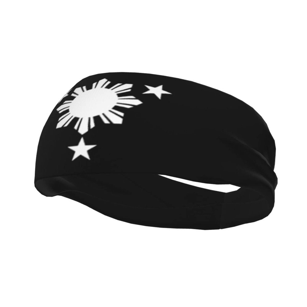 3 Stars and Sun Philippines Anti-Sweat Band, Outdoor Sports Headband Moisture Wicking Fitness Sports Headband