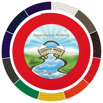 Country Brook Design - 1" Heavy Polypropylene Webbing Strap - 700 LB Tensile Strength - Soft & Flexible, Versatile Strap for Outdoor Use - 10 Yards, Red