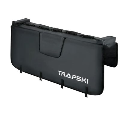 TRAPSKI Tailgate Pad for Mountain Bikes & Other Bicycles | 54 & 60" Protection Pad with 2 Tool Pockets | 5 Bike Carrier with 4 Straps | Handle Flap | Soft Back (Full Size)