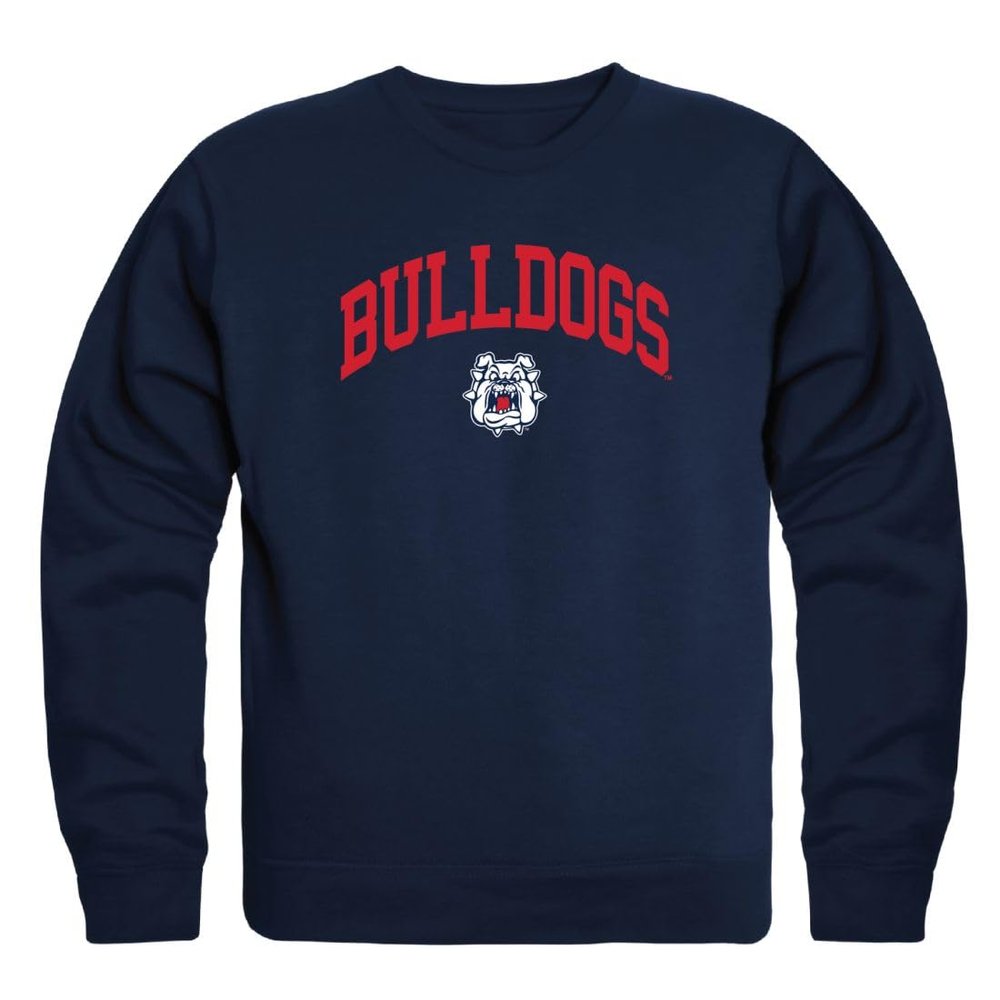 W Republic Fresno State University Bulldogs Campus Crewneck Sweatshirt Navy XX-Large