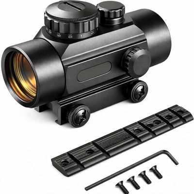 Gotical Ruger 10/22 Weaver and 3/8" Dovetail Mount Dovetail Predrilled Receiver Ruger Rail Mount Adapter (Rail & Red/Green Dot Sight)