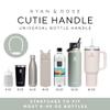 Ryan & Rose Water Bottle Handle - Water Bottle Sling, Carrier, Holder with strap - Soft Durable Silicone - Fits Most 8-40oz Bottles - Compatible Stanley Cup Accessories (White) view 4