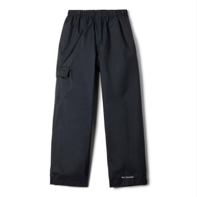 Columbia Youth Cypress Brook III Waterproof Rain Pant, Black, Small