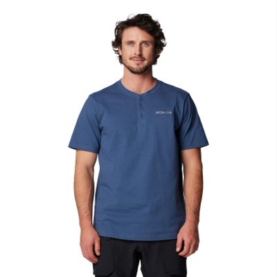 Columbia Men's Landroamer Short Sleeve Henley II, Dark Mountain, Small