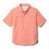 Columbia Boys PFG Tamiami Short Sleeve Shirt, Faded Peach, Large view 1