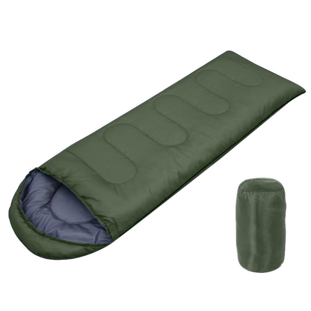Winter Sleeping Bag Large Wide Sleeping Bag Camping Hiking Trips Warm Cool Weather Lightweight and Waterproof with Compression Bag Camping Hiking Essentials Sleep Accessories ( Color : Dark green , Si