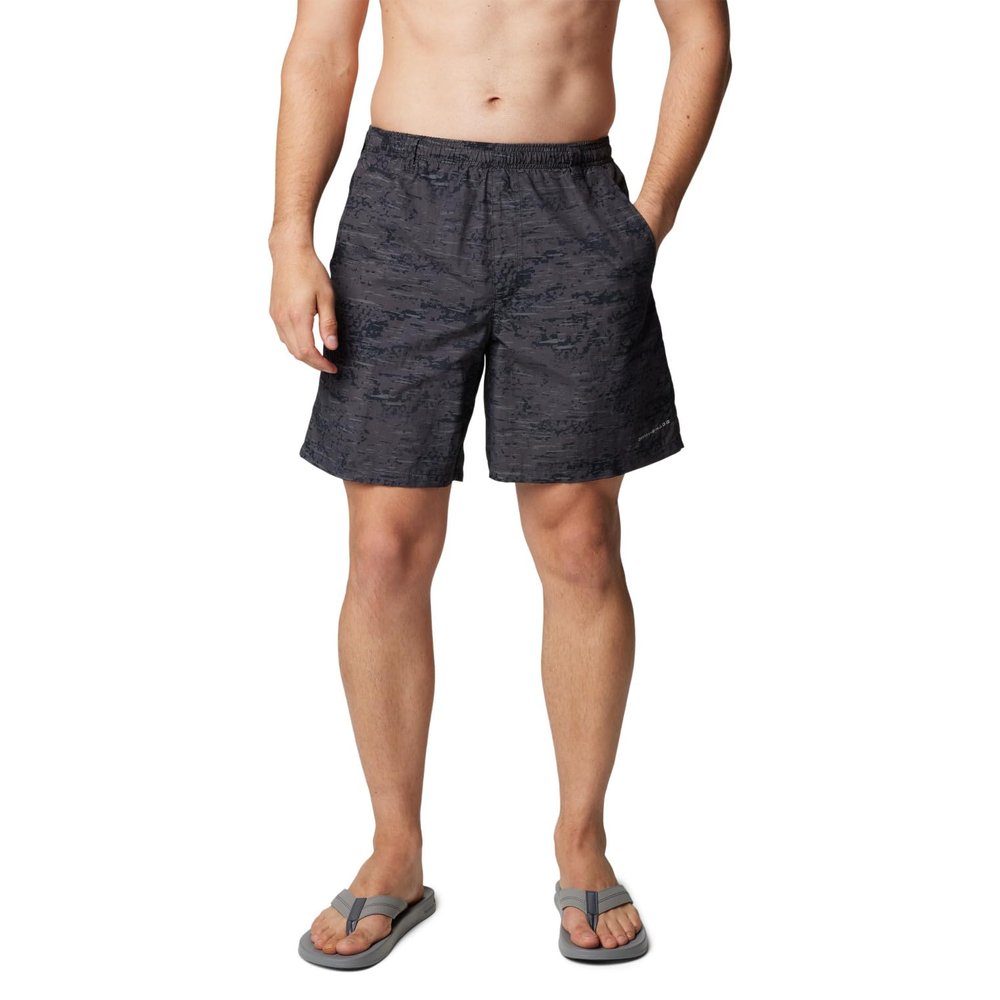 Columbia Men's Super Backcast II Water Short, Black Digiscale Print, Large