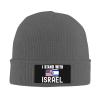 Kkaingg I Stand with Israel, American USA Flag,Support Israeli Beanie Hat Women Knitted Hat Men Knit Skull Cap Warm Hat Deep Heather view 2
