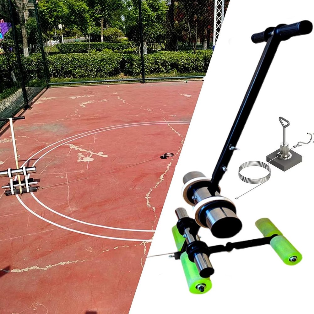 NOBIFT Driveway Basketball Court Marking Kit - Professional Grade Lines, Asphalt or Concrete - Complete with Tape Roller - Enhance Your Game