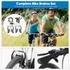 2 Pairs Bike Brakes, Universal Complete V Bike Brakes Set, Mountain Bike Replacement for Most Bicycle,Road Bike Brakes Cables with Front Back Wheels and Bike Brake Levers-White view 4