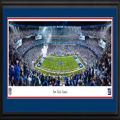 New York Giants - 44x18-inch Double Mat, Deluxe Framed Picture by Blakeway Panoramas