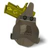 HolsterBuilder OWB Paddle, Durable & Lightweight Kydex Holster Attachment, USA Made Concealed Carry Holster Paddle for Men & Women view 2