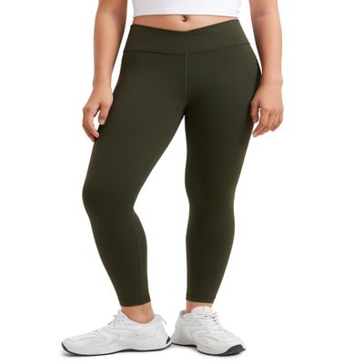 CRZ YOGA Girls Butterluxe Crossover Leggings Olive Green XX-Large