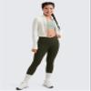 CRZ YOGA Girls Butterluxe Crossover Leggings Olive Green XX-Large view 2