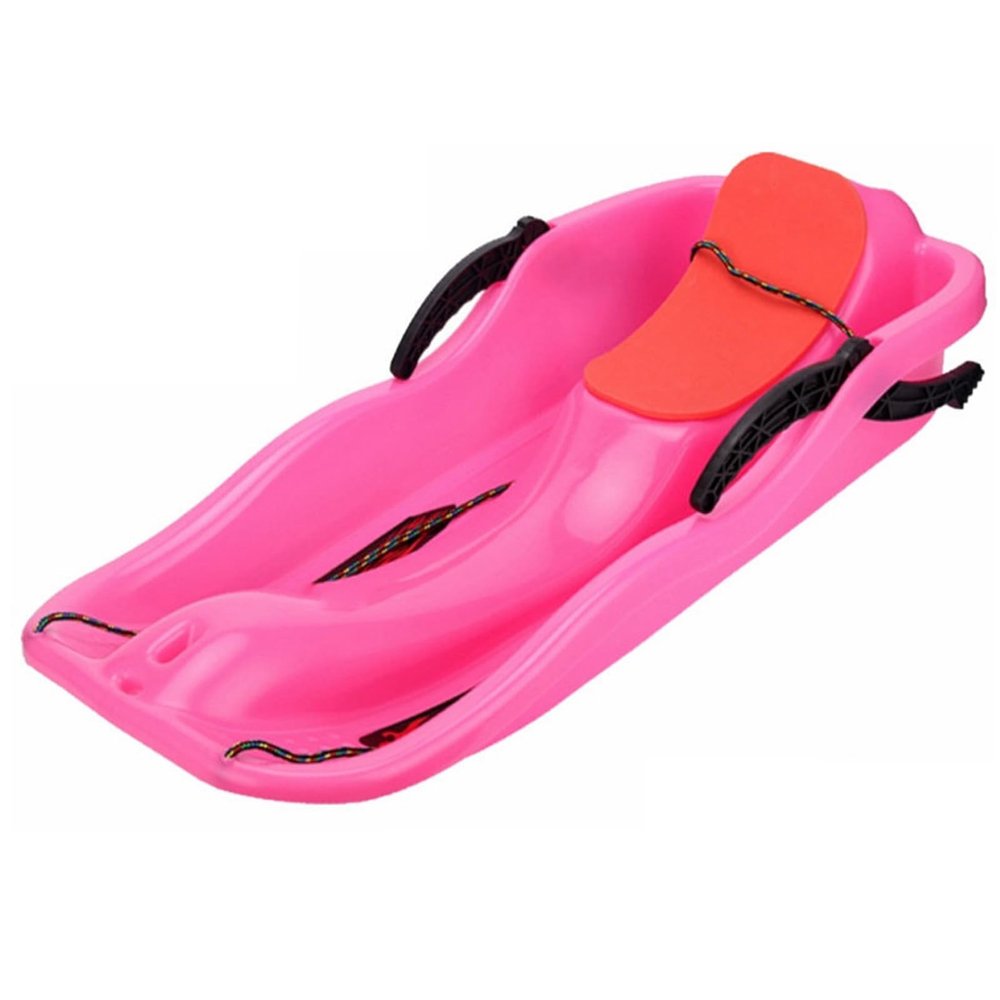 Children's Sledge, Thickened Double Sledge, Multi-Coloured Plastic Sledge, Sledge with Backrest