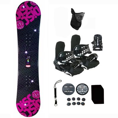 Symbolic Stella 140cm blemished Snowboard and Black Bindings Package Leash, Stomp, Mask Women Girls Kids (140-Blemish+S Binding(Lady 6-9.5) wf55)