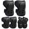 Inkidio Knee Pads for Kids Protective Gear Set with Knee Pads Elbow Pads and Wrist Guards Ideal for Girls Boys Skating Skateboard Scooter Bike (X-Small, Black) view 1