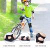 Inkidio Knee Pads for Kids Protective Gear Set with Knee Pads Elbow Pads and Wrist Guards Ideal for Girls Boys Skating Skateboard Scooter Bike (X-Small, Black) view 2