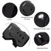 Inkidio Knee Pads for Kids Protective Gear Set with Knee Pads Elbow Pads and Wrist Guards Ideal for Girls Boys Skating Skateboard Scooter Bike (X-Small, Black) view 4