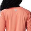 Columbia Women's Tidal Tee II Long Sleeve, Faded Peach/Faux Pink Logo, Small view 3