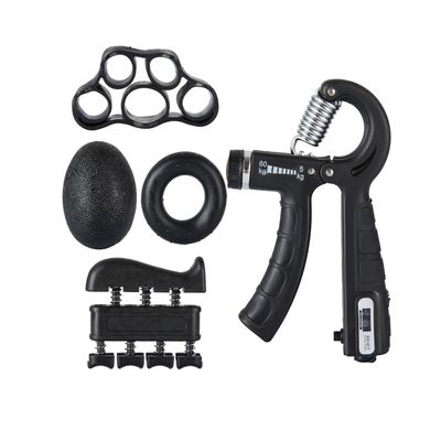 5-in-1 Exercise Set: Hand Grippers, Finger Exerciser, Grip Rings & Stress Relief Balls - Perfect Workout Equipment for Women & Athletes with Adjustable Resistance Vertical Foregrip