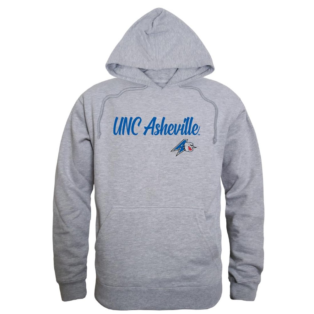 W Republic 558-471-HG2-02 University of North Carolina at Asheville Bulldogs Script Hoodie Heather Grey - Medium