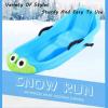 Children's Sledge, Thickened Double Sledge, Multi-Coloured Sledges, Snow Sledge with Backrest, Plastic Sledge view 4