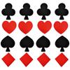 8 Pairs Covers Disposable Breast Pasties Petals Poker Card Pattern Stickers Adhesive Bra Pasties for Women Girls view 1