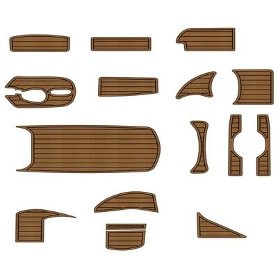 Algasan Boat EVA Faux Teak Decking Floor Compatible with 2000-2006 Bayliner 2855 Upper Deck Pads Boat EVA Foam Faux Teak Deck Floor Mat