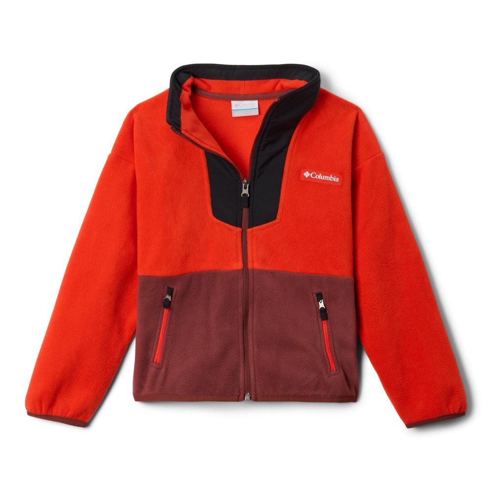 Columbia Youth Unisex Sequoia Grove Full Zip Fleece, Spicy/Black/Spice, X-Large