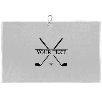 FZDXZJJ Custom Golf Towels for Men Personalized Golf Towel with Name Or Text for Golf Bags with Clip Golf Gifts for Golf Fan, Funny Golf Lover Gift for Men Husband Dad Boyfriend-Grey Color