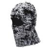 Balaclava Distressed Knitted Windproof Ski Mask Winter Outdoor Sports Full Face Cover,Warmer Thermal Shiesty for Men Women Black/White view 2