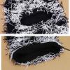Balaclava Distressed Knitted Windproof Ski Mask Winter Outdoor Sports Full Face Cover,Warmer Thermal Shiesty for Men Women Black/White view 4