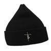 Mens Beanie Hats Jesus Faith Cross Embroidered Hats(Black) view 1