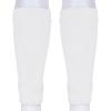 Linkidea Kids Soccer Leg Sleeve with Shin Guard Straps, Elastic Compatible with Grip Socks, Best Alternative to Soccer Athletic Socks for Child 6-8 Years (White) view 3