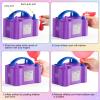 Motorenbau Electric Balloon Pump, Portable Electric Balloon Blower Machine Balloon Air Pump, Dual Nozzle 110V 600W Balloon Inflator for Party Decoration Christmas Birthday-Purple view 4
