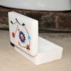 craftslook Floral Symmetry Marble Inlay Jewelry Box 4x3  Handmade Decorative Trinket & Ring Box, Shiny Marble Organizer, Unique Inlay Art, Perfect Birthday Gifts & Womens Home Decor view 3