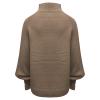2023 Special Deals Oversized Sweater for Women Loose Fit Spooky Season Sweatshirt Chenille Sweater Women Turtleneck Tunic Tops for Women Turtleneck Tunic Tops for Women Deals of The Day Khaki view 4